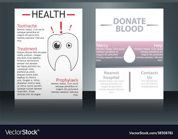 Health care and medical poster brochure flyer vector image