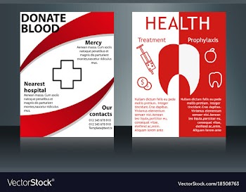 Health care and medical poster brochure flyer vector image