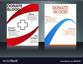 Health care and medical poster brochure flyer vector image