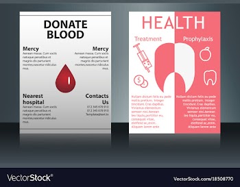 Health care and medical poster brochure flyer vector image