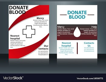 Health care and medical poster brochure flyer vector image