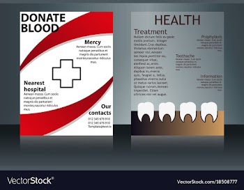 Health care and medical poster brochure flyer vector image