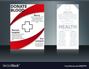 Health care and medical poster brochure flyer vector image