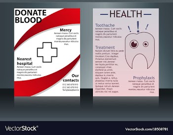 Health care and medical poster brochure flyer vector image
