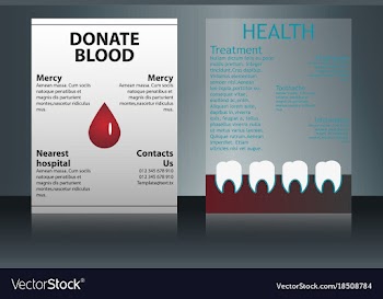 Health care and medical poster brochure flyer vector image