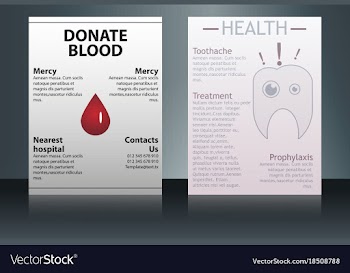Health care and medical poster brochure flyer vector image
