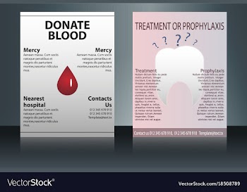 Health care and medical poster brochure flyer vector image