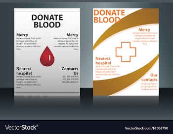 Health care and medical poster brochure flyer vector image