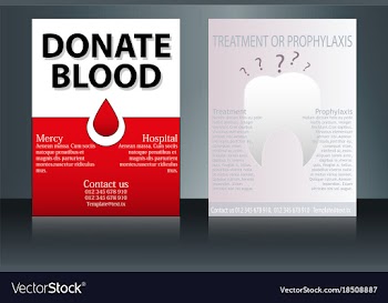 Health care and medical poster brochure flyer vector image
