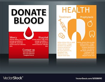 Health care and medical poster brochure flyer vector image