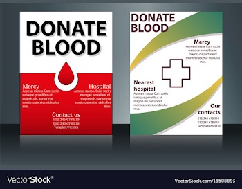 Health care and medical poster brochure flyer vector image