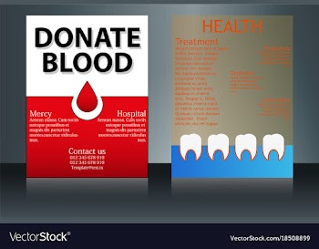 Health care and medical poster brochure flyer vector image