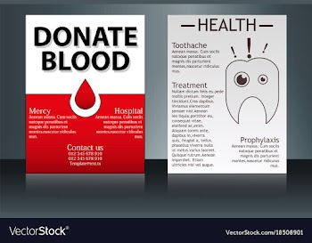 Health care and medical poster brochure flyer vector image