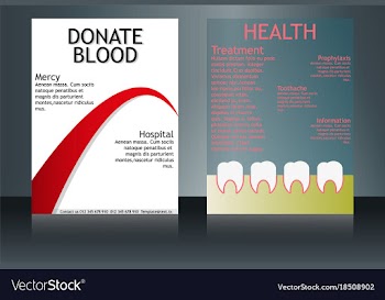 Health care and medical poster brochure flyer vector image