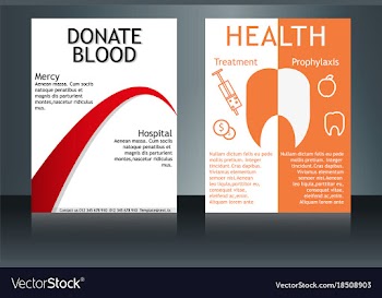 Health care and medical poster brochure flyer vector image