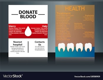 Health care and medical poster brochure flyer vector image