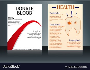 Health care and medical poster brochure flyer vector image