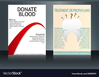 Health care and medical poster brochure flyer vector image