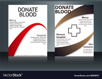 Health care and medical poster brochure flyer vector image
