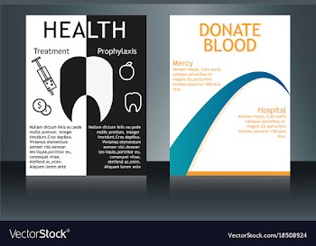 Health care and medical poster brochure flyer vector image