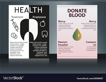Health care and medical poster brochure flyer vector image