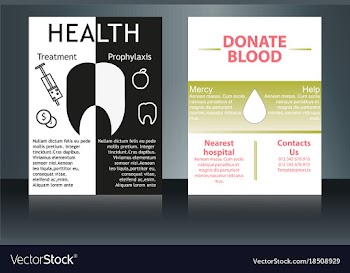 Health care and medical poster brochure flyer vector image