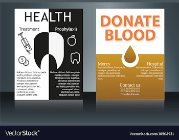 Health care and medical poster brochure flyer vector image