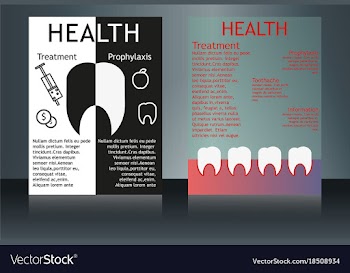 Health care and medical poster brochure flyer vector image