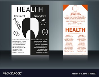 Health care and medical poster brochure flyer vector image