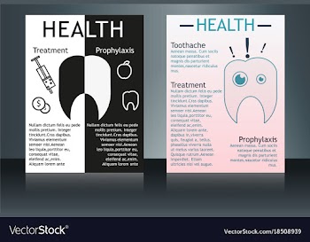 Health care and medical poster brochure flyer vector image