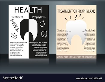 Health care and medical poster brochure flyer vector image