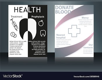 Health care and medical poster brochure flyer vector image