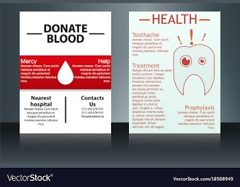 Health care and medical poster brochure flyer vector image