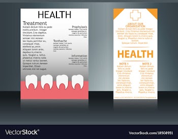 Health care and medical poster brochure flyer vector image