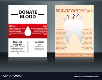 Health care and medical poster brochure flyer vector image