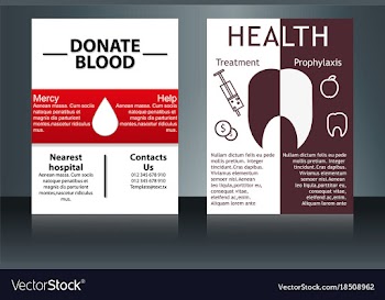 Health care and medical poster brochure flyer vector image