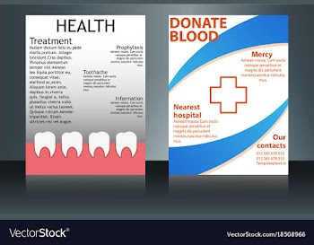 Health care and medical poster brochure flyer vector image