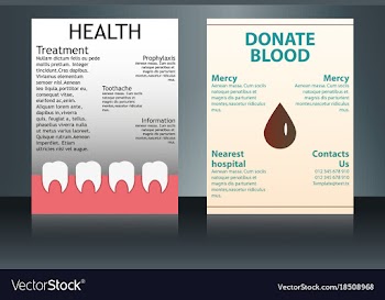 Health care and medical poster brochure flyer vector image
