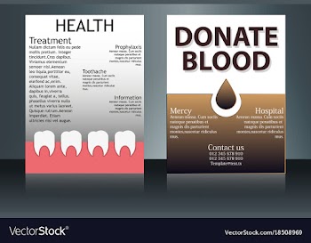 Health care and medical poster brochure flyer vector image