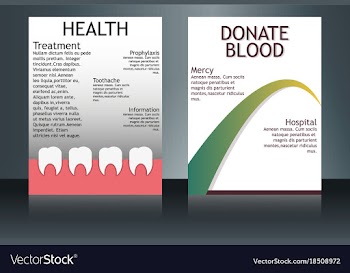 Health care and medical poster brochure flyer vector image