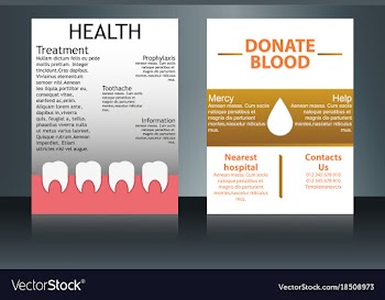 Health care and medical poster brochure flyer vector image