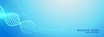 Health care and science medical dna background banner Free Vector