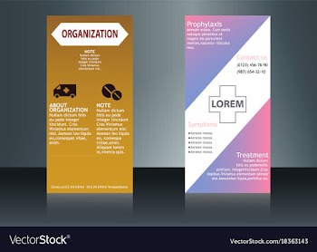 Health care brochure for clinic with doctors vector image