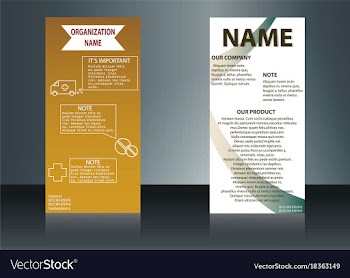 Health care brochure for clinic with doctors vector image
