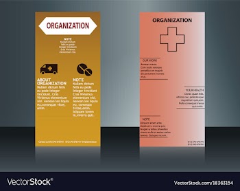 Health care brochure for clinic with doctors vector image
