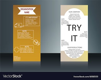 Health care brochure for clinic with doctors vector image