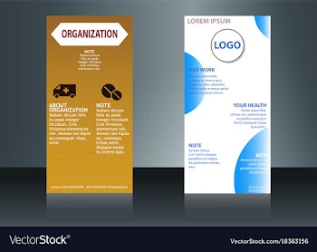 Health care brochure for clinic with doctors vector image