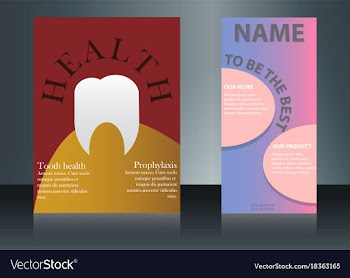 Health care brochure for clinic with doctors vector image