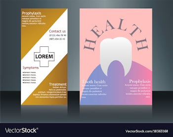 Health care brochure for clinic with doctors vector image