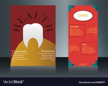 Health care brochure for clinic with doctors vector image